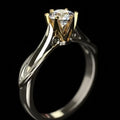 18K Gold Moissanite Ring