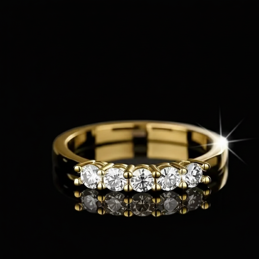 18k Gold plated Moissanite Ring