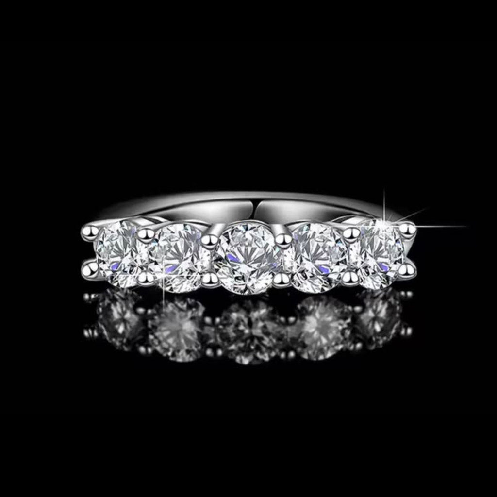 Sliver Moissanite Ring